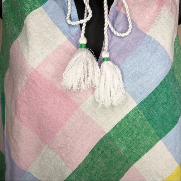 MEDIUM CROWN AND IVY LINEN BLEND COLORFUL TOP SLEEVELESS - Picture 5 of 11